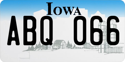 IA license plate ABQ066
