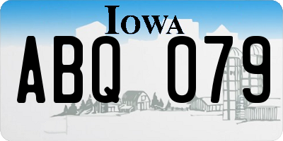 IA license plate ABQ079