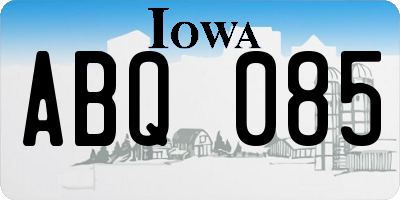 IA license plate ABQ085