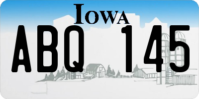 IA license plate ABQ145