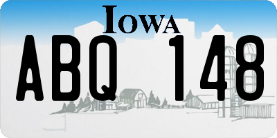 IA license plate ABQ148