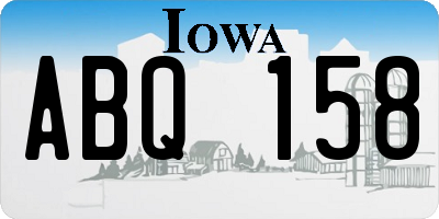 IA license plate ABQ158