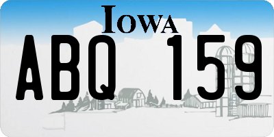 IA license plate ABQ159