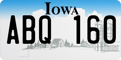 IA license plate ABQ160