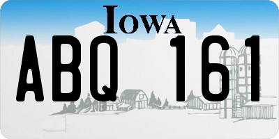 IA license plate ABQ161