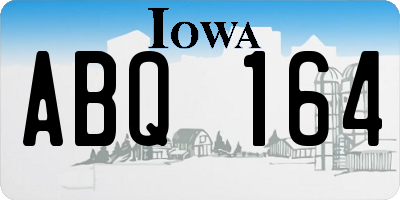 IA license plate ABQ164