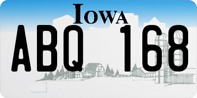 IA license plate ABQ168