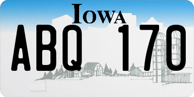 IA license plate ABQ170