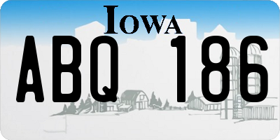 IA license plate ABQ186