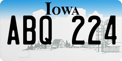 IA license plate ABQ224