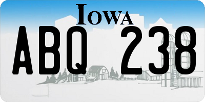 IA license plate ABQ238