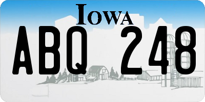 IA license plate ABQ248