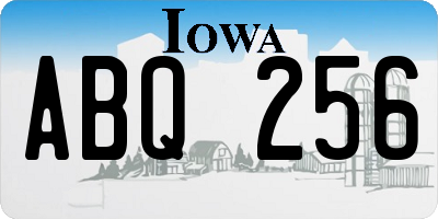 IA license plate ABQ256