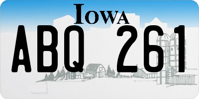 IA license plate ABQ261