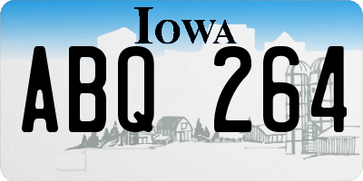 IA license plate ABQ264