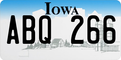 IA license plate ABQ266