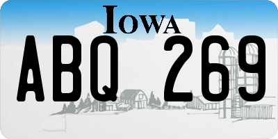 IA license plate ABQ269