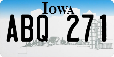 IA license plate ABQ271