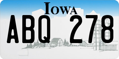 IA license plate ABQ278