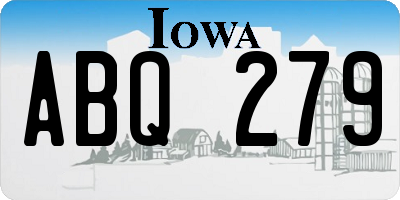 IA license plate ABQ279