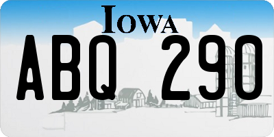 IA license plate ABQ290