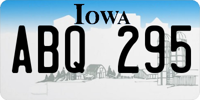 IA license plate ABQ295