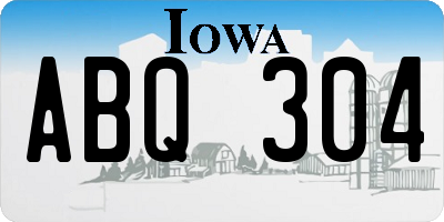 IA license plate ABQ304