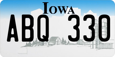 IA license plate ABQ330