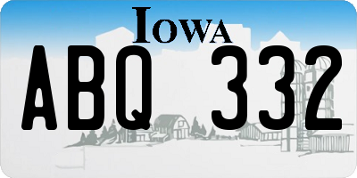 IA license plate ABQ332