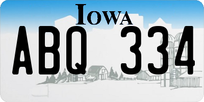 IA license plate ABQ334
