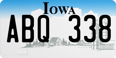 IA license plate ABQ338