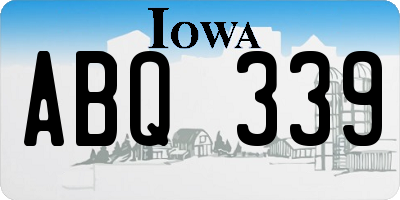 IA license plate ABQ339