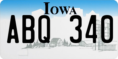 IA license plate ABQ340