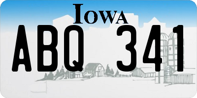IA license plate ABQ341