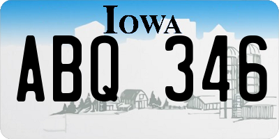 IA license plate ABQ346