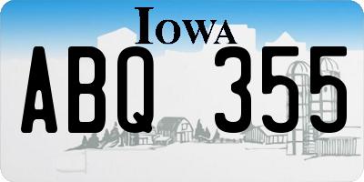IA license plate ABQ355