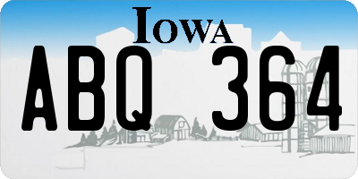 IA license plate ABQ364
