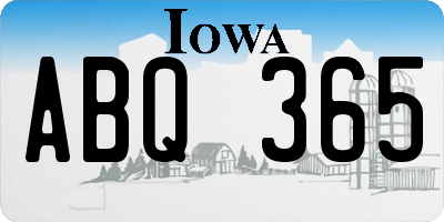 IA license plate ABQ365