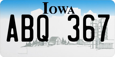 IA license plate ABQ367