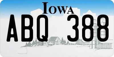IA license plate ABQ388