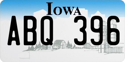 IA license plate ABQ396