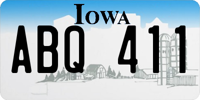IA license plate ABQ411