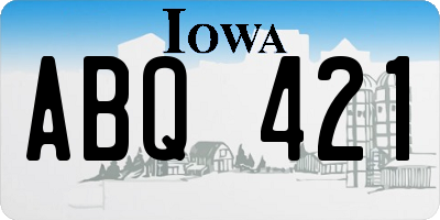 IA license plate ABQ421