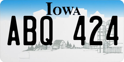 IA license plate ABQ424