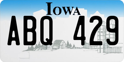 IA license plate ABQ429
