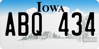 IA license plate ABQ434