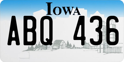 IA license plate ABQ436