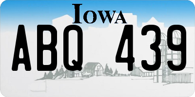 IA license plate ABQ439