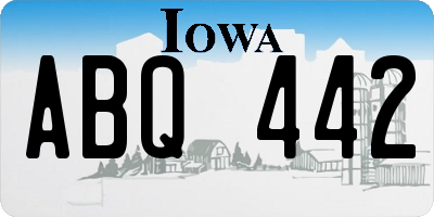 IA license plate ABQ442