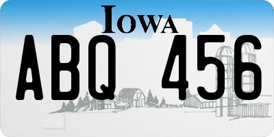 IA license plate ABQ456